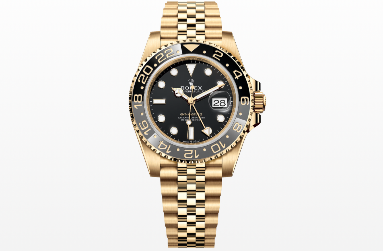 ROLEX GMT-Master II Black Dial Steel 18kt Yellow Gold Men's Watch 1267
