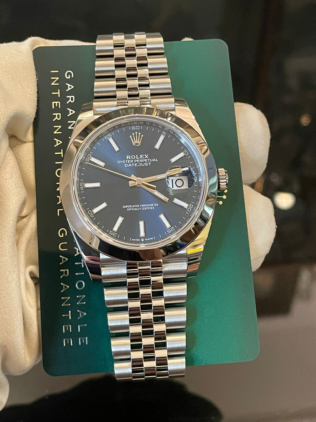 Rolex Datejust 41 - Smooth Bezel - Blue Index Dial - Jubilee Bracelet - 126300 NEW/UNWORN 2026
