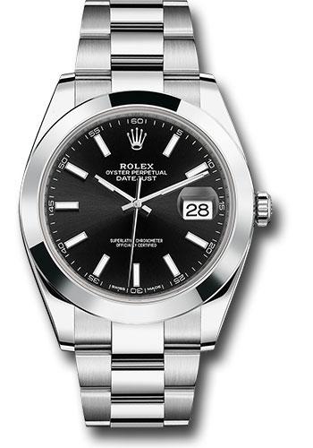 Rolex Datejust 41 NEW 2025 - Smooth Bezel - Black Index Dial - Oyster Bracelet - 126300 bkio