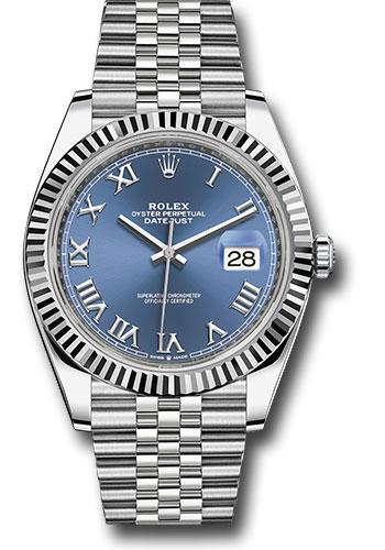 Rolex Datejust 41 - Fluted Bezel - Blue Roman Dial - Jubilee Bracelet - 126334 blrj