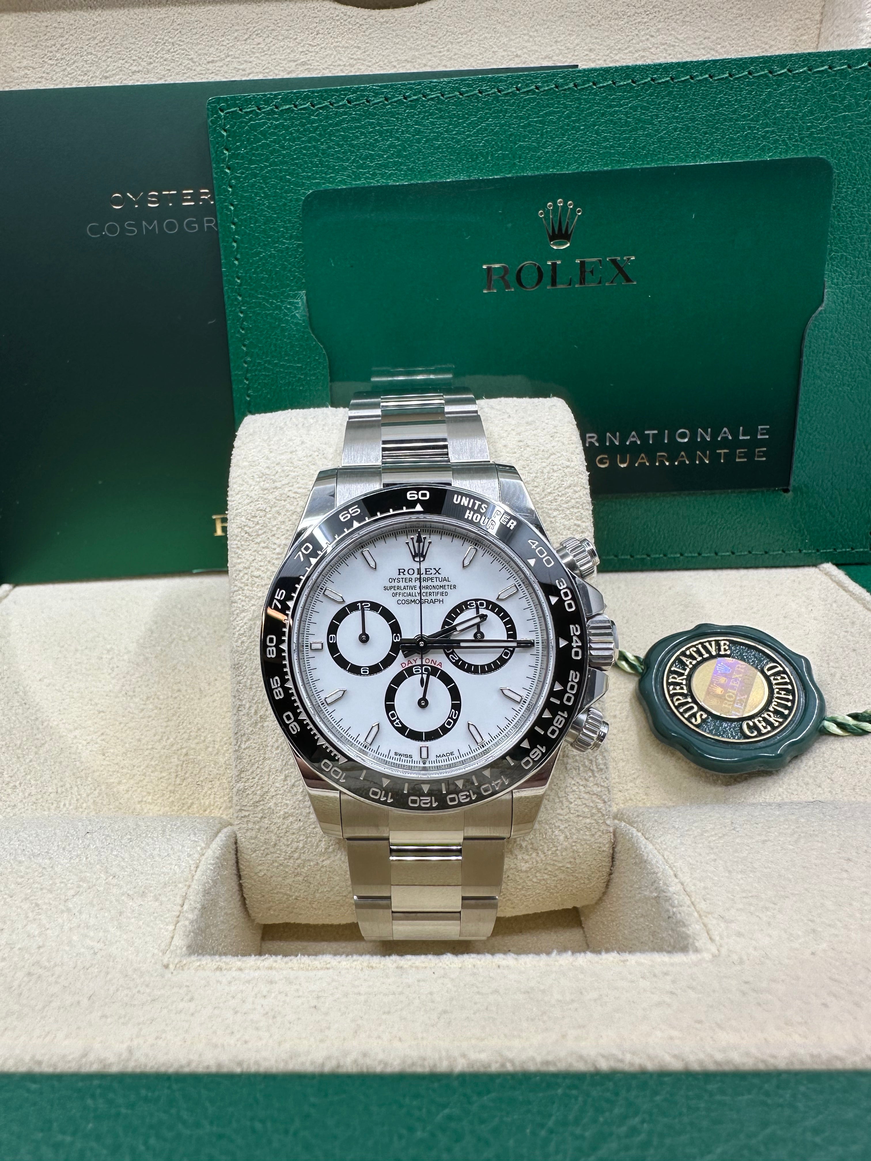 Rolex Cosmograph Daytona Panda NEW 2025 - Black Cerachrom Bezel - Whit