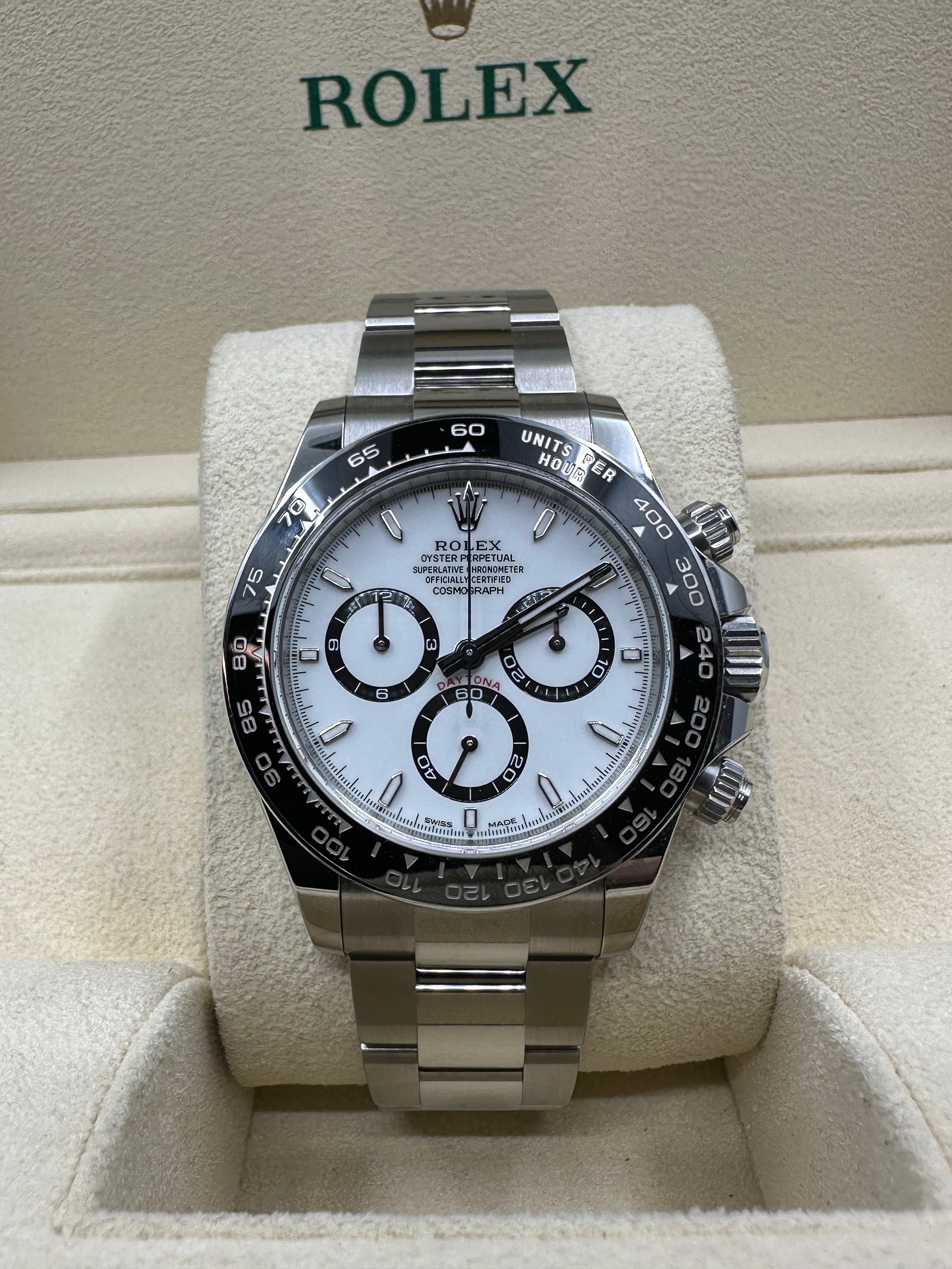 Rolex Cosmograph Daytona Panda NEW 2026 - Black Cerachrom Bezel - Whit