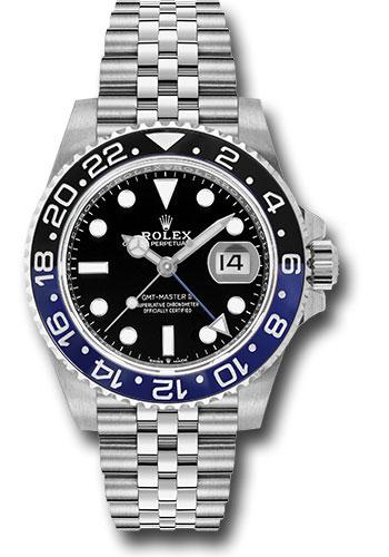 Rolex Steel GMT-Master II Batgirl NEW 2025  - Black And Blue Batgirl Bezel - Black Dial - Jubilee Bracelet - 126710BLNR