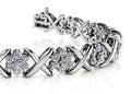 Stylized X Flower Diamond Bracelet with 6.30 ct.(finished) 2.5mm