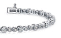 Timeless Half Bezel Diamond Bracelet with 2.07 ct.(finished) 2mm, 2.5mm
