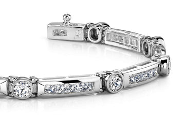 Classic Channel Frame Bracelet Lab-Grown Diamond  with 5.94 ct.(finished) 2.25mm, 3.8mm