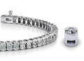 Half Bezel Confidence Diamond Tennis Bracelet with 8.05 ct.(finished) 3.7mm
