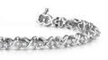 Double Diamond X Link Diamond Bracelet with 2.03 ct.(finished) 2.2mm