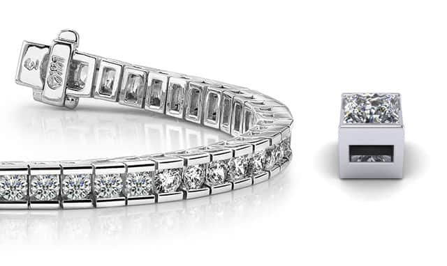 Classic Diamond Box Diamond Tennis Bracelet with 2.76 ct.(finished) 2.25mm