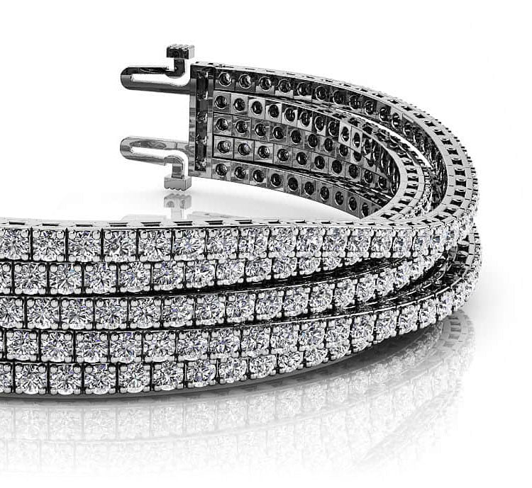 Multi Strand Flexible Diamond Tennis Bracelet Diamond  with 16.50 ct.(finished) 2.5mm