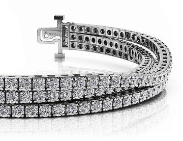 Triple Strand Flexible Diamond Tennis Bracelet Diamond  with 6.14 ct.(finished) 2mm