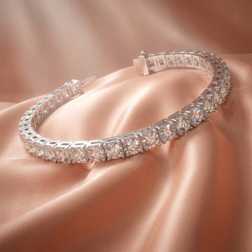 Classic 4 Prong Diamond Tennis Bracelet (Available in Carat Weights 1.48 - 25.00 ct, Metals 14K/18K Gold & Platinum, Lengths 5" - 9")