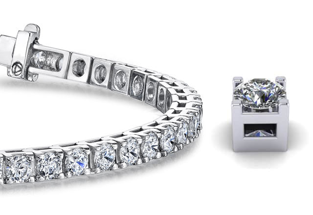 Classic 4 Prong Diamond Tennis Bracelet with 5.98 ct.(finished) 3.25mm