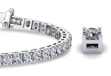 Classic 4 Prong Diamond Tennis Bracelet with 5.98 ct.(finished) 3.25mm