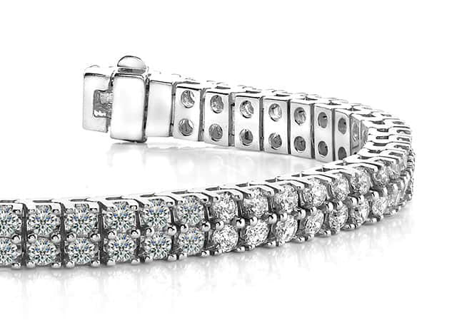 Timeless Two Row Diamond Tennis Bracelet Lab-Grown Diamond  with 14.96 ct.(finished) 3.75mm