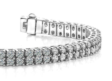 Timeless Two Row Diamond Tennis Bracelet Diamond  with 4.08 ct.(finished) 1.9mm