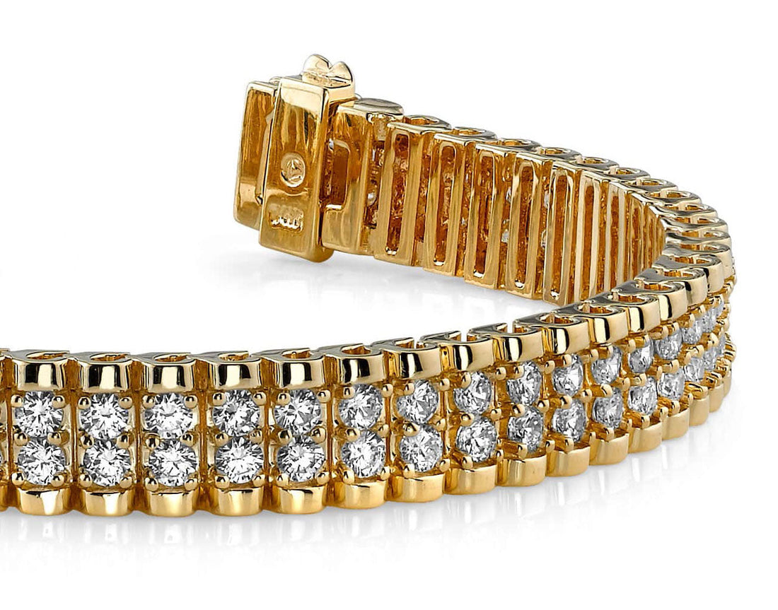 Grand Double Diamond Bracelet Diamond  with 1.98 ct.(finished) 1.3mm