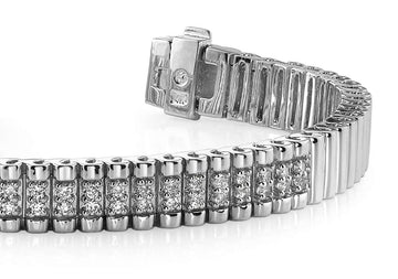 Double Center Strand Diamond Bracelet Diamond  with 1.98 ct.(finished) 2.5mm