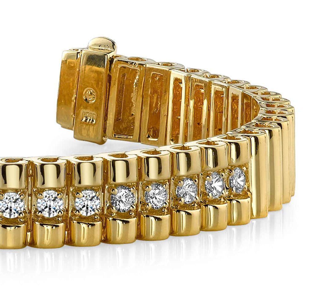 Single Center Strand Diamond Bracelet Diamond  with 1.80 ct.(finished) 3.5mm