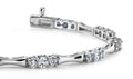 Diamond Column Link Diamond Bracelet with 1.50 ct.(finished) 1.9mm, 2.9mm