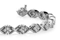 X Pattern Diamond Bracelet Diamond  with 3.20 ct.(finished) 2.5mm