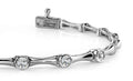 Classic Column Link Five Diamond Bracelet with 1.00 ct.(finished) 3.8mm