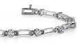 Diamond Box Link Diamond Bracelet with 0.49 ct.(finished) 2.0mm