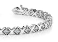 X And O Diamond Bracelet with 5.25 ct.(finished) 4.0mm