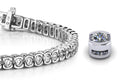 Pillow Bezel Set Diamond  Tennis Bracelet with 7.92 ct.(finished) 3.75mm