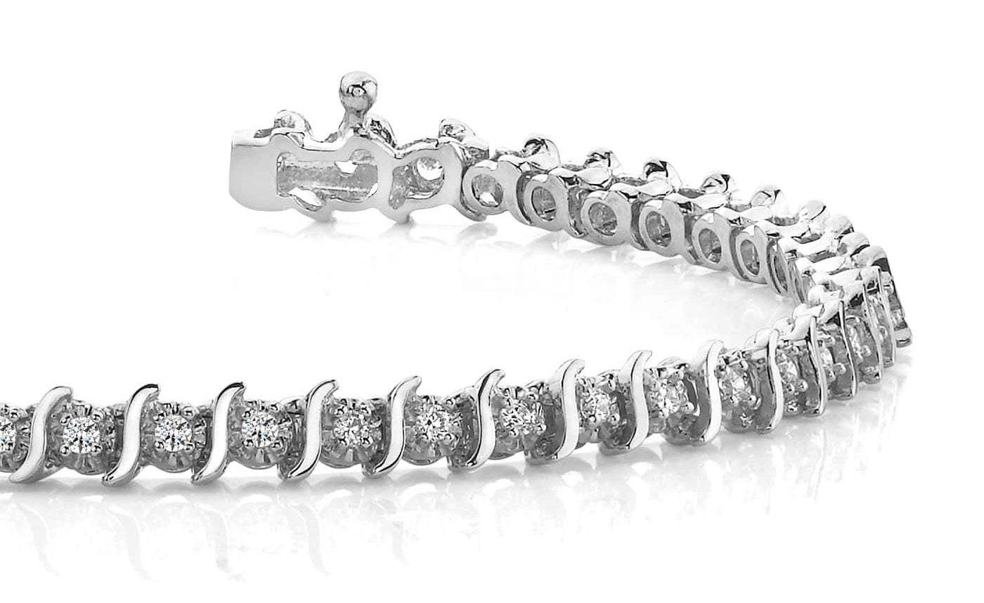 Classic Illusion S Diamond  Tennis Bracelet with 0.54 ct.(finished) 1.0mm