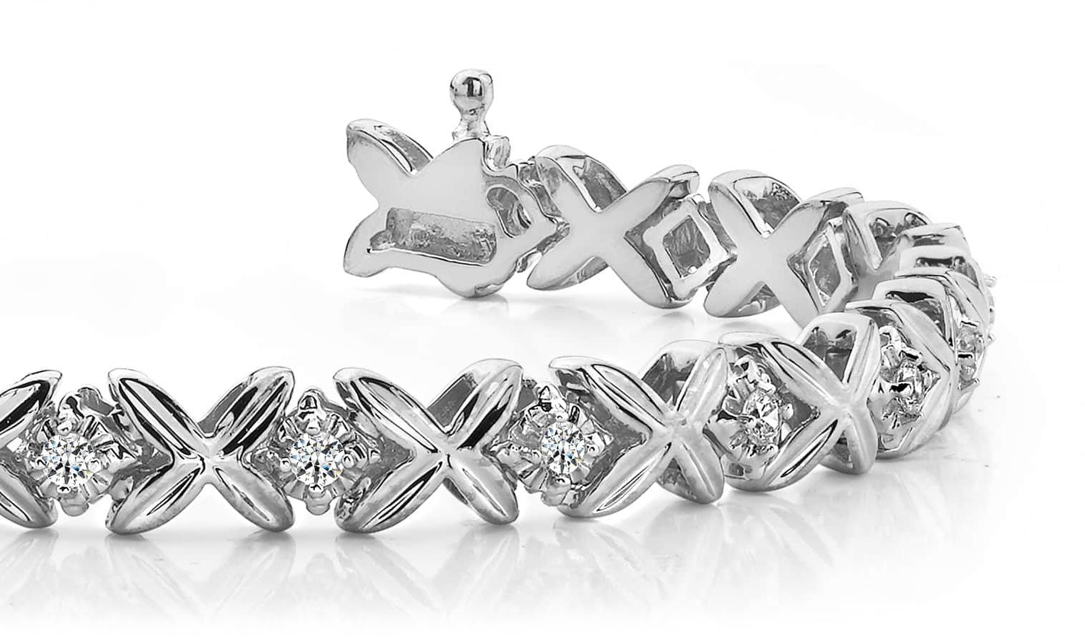 Multi Faceted Diamond Bracelet Diamond  with 0.95 ct.(finished) 2.5mm
