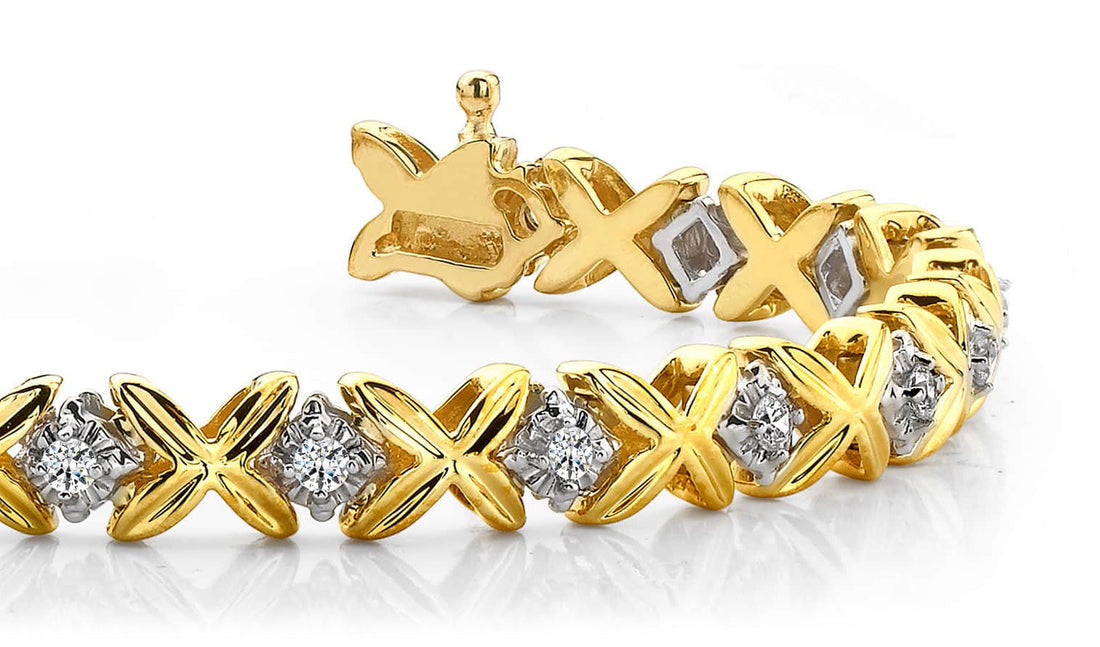 Multi Faceted Diamond Bracelet Diamond  with 0.95 ct.(finished) 2.5mm