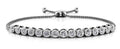 Bezel Set Adjustable Diamond Bracelet with 1.95 ct.(finished) 3.5mm