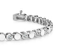 Classic Alternating Circle And Diamond Bracelet Lab-Grown Diamond  with 4.00 ct.(finished) 4.0mm