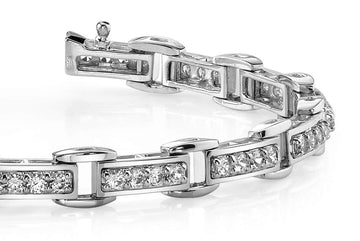 Diamond Quad Link Bracelet Lab-Grown Diamond  with 2.42 ct.(finished) 2.5mm