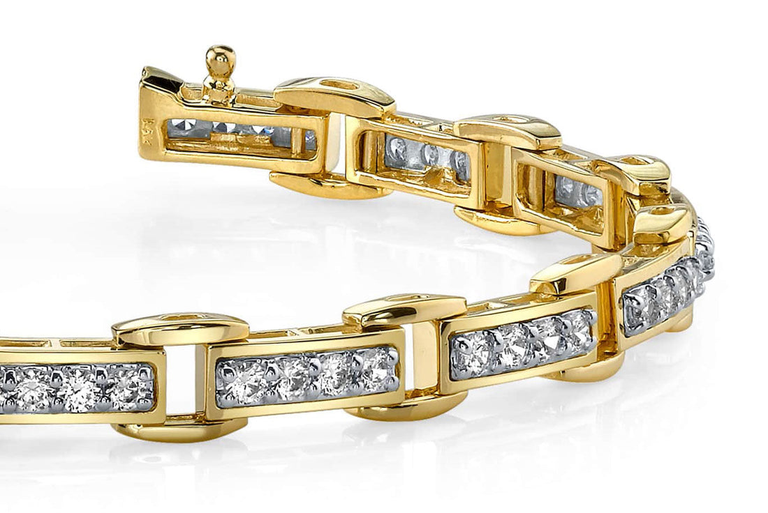 Diamond Quad Link Diamond Bracelet with 1.96 ct.(finished) 2mm