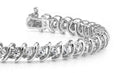 Diamond Swirl Link Diamond Tennis Bracelet with 2.58 ct.(finished) 2.5mm