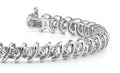 Diamond Swirl Link Diamond Tennis Bracelet with 5.04 ct.(finished) 3.5mm
