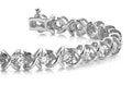 X Link Diamond Tennis Diamond Bracelet with 5.04 ct.(finished) 4.3mm