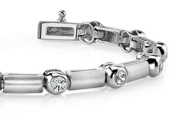 Diamond And Bar Diamond Bracelet with 0.98 ct.(finished) 2.75mm