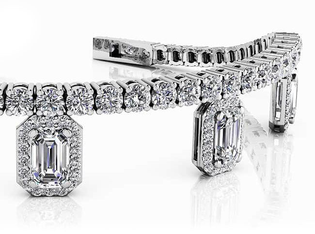 Alluring Nights Diamond Charm Bracelet Diamond  with 4.75 ct.(finished) 5x3mm, 1mm, 2.4mm