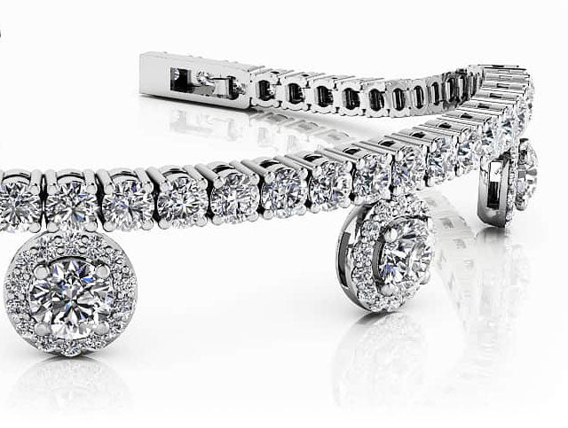 Midnight Dreams Diamond Charm Bracelet Diamond  with 4.35 ct.(finished) 1mm, 2.4mm, 3.7mm