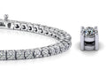 Four Prong Classic Diamond Tennis Bracelet with 7.96 ct.(finished) 3.7mm