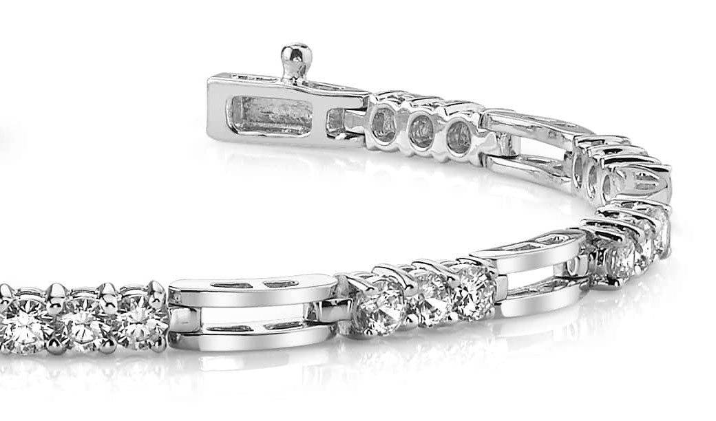 Sparkling Triple Diamond Bracelet with 1.40 ct.(finished) 2.5mm