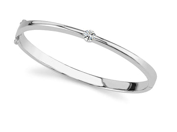 Single Shiny Diamond Bangle Bracelet Diamond  with 1.00 ct.(finished) 6.5mm