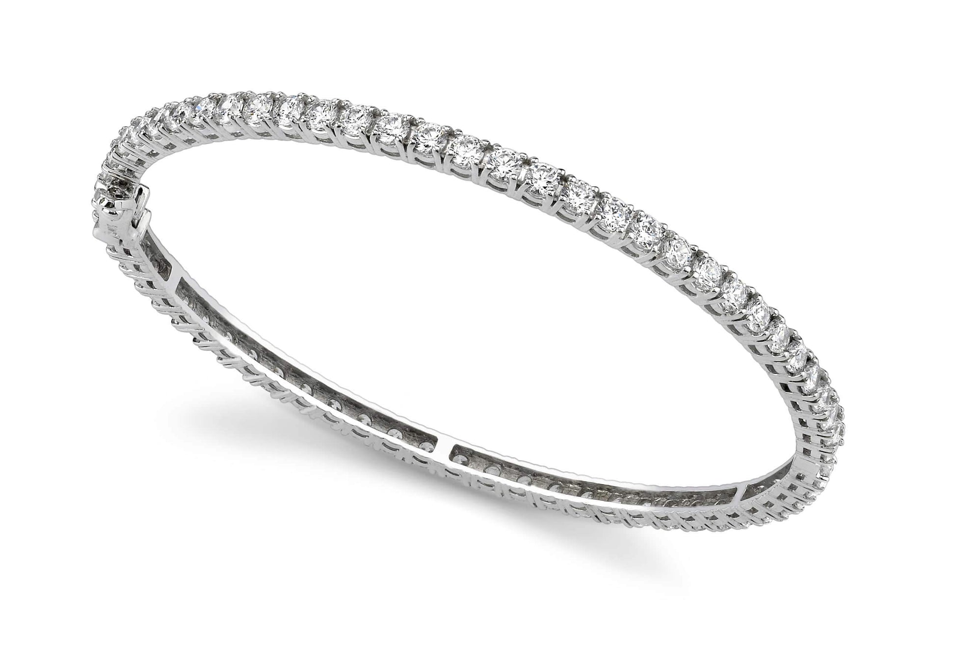 Classic Prong Set Diamond Bangle Diamond  with 2.48 ct.(finished) 2mm