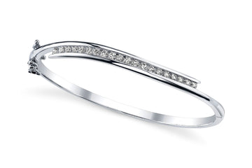 Diamond Row Bangle Diamond  with 1.10 ct.(finished) 2.4mm