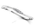 Fancy Five Curved Diamond Bangle Diamond  with 0.73 ct.(finished) 2.4mm, 3.5mm, 4.3mm