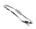 Legendary Curved Diamond Bangle Diamond  with 0.75 ct.(finished) 3.8mm, 4.5mm