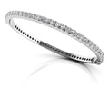 Shared Prong Oval Diamond Bangle Diamond  with 2.99 ct.(finished) 3.1mm